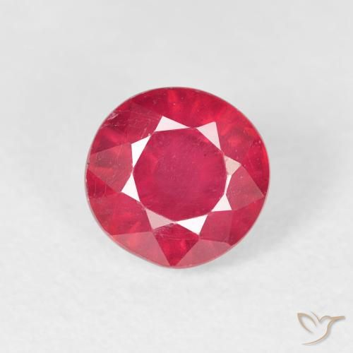 1.32ct Натуральный Джем Красный Рубин, Круглый, Чистота VS