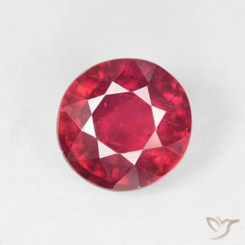 1.62ct Натуральный Средний красный Рубин, Круглый, Чистота VS