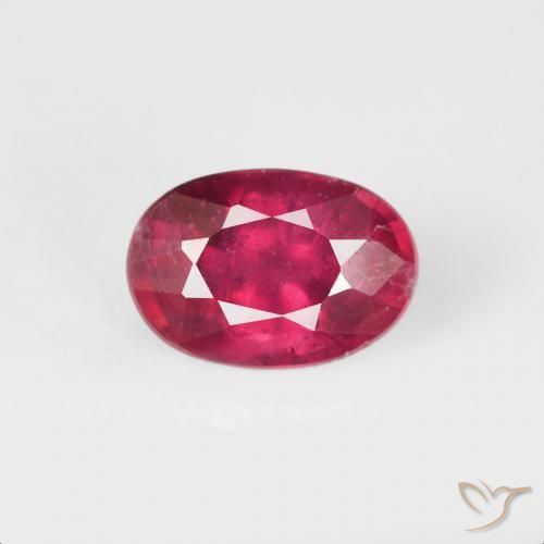 0.76ct Натуральный Глубокий малиновый Рубин, Овал, VS-SI