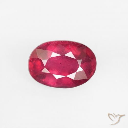 0.77ct Натуральный Глубокий малиновый Рубин, Овал, VS-SI