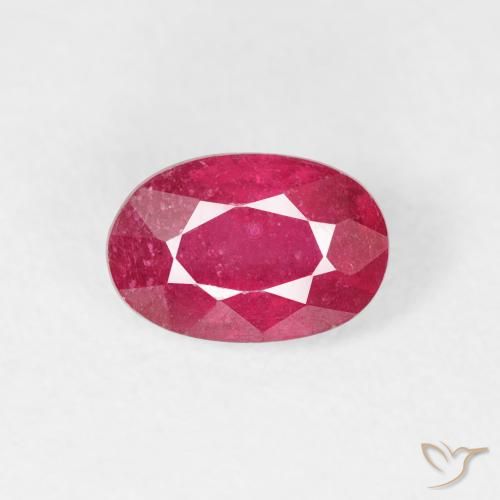 0.78ct Натуральный Средний красный Рубин, Овал, VS-SI