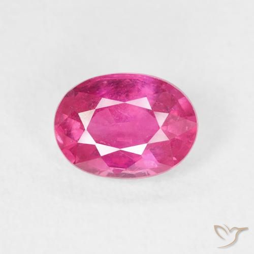 1.26ct Натуральный Темно-розовый Рубин, Овал, Чистота VS