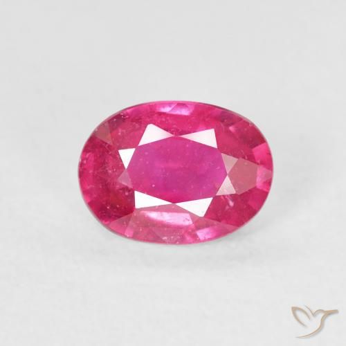 1.12ct Натуральный Medium Dark-Pink Рубин, Овал, Чистота VS
