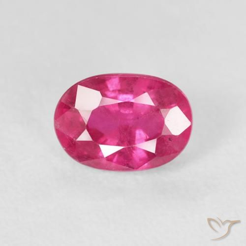 1.33ct Натуральный Medium Dark-Pink Рубин, Овал, Чистота VS