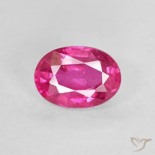 1.20ct Натуральный Темно-розовый Рубин, Овал, Чистота VS