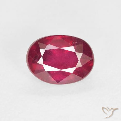 2.17ct Натуральный Глубокий малиновый Рубин, Овал, Чистота VS