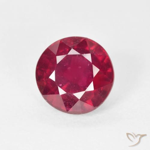3.37ct Натуральный Глубокий малиновый Рубин, Круглый, Чистота VS