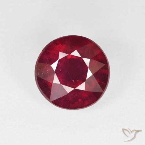 3.93ct Натуральный Темно-красный Рубин, Круглый, Чистота VS