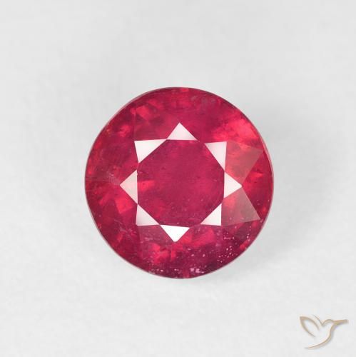 2.10ct Натуральный Средний красный Рубин, Круглый, Чистота VS