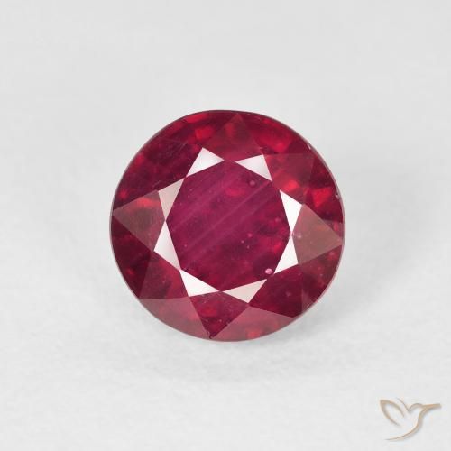 2.88ct Натуральный Розовато-красный Рубин, Круглый, Чистота VS