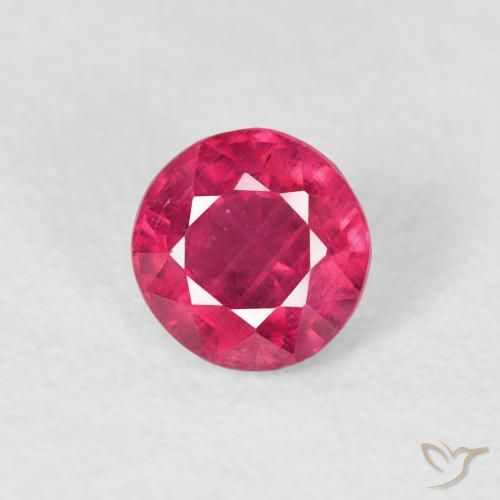 0.74ct Натуральный Розовато-красный Рубин, Круглый, Чистота VS