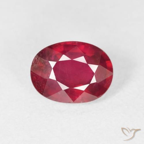1.87ct Натуральный Глубокий малиновый Рубин, Овал, VS-SI