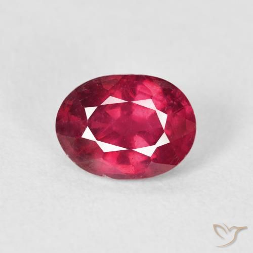 1.74ct Натуральный Глубокий малиновый Рубин, Овал, VS-SI