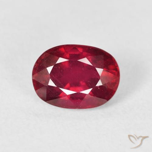 2.17ct Натуральный Темно-красный Рубин, Овал, Чистота VS