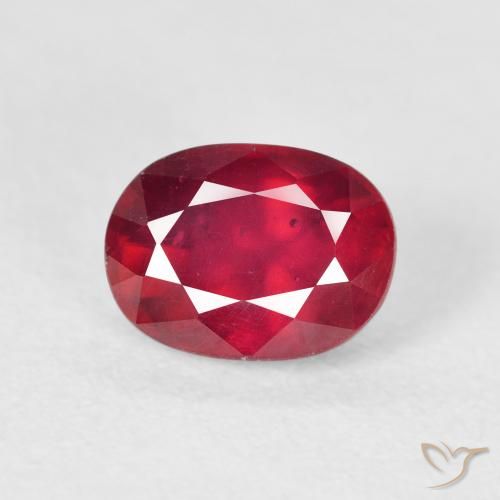 2.34ct Натуральный Глубокий малиновый Рубин, Овал, Чистота VS