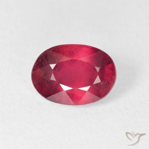 1.80ct Натуральный Джем Красный Рубин, Овал, Чистота VS