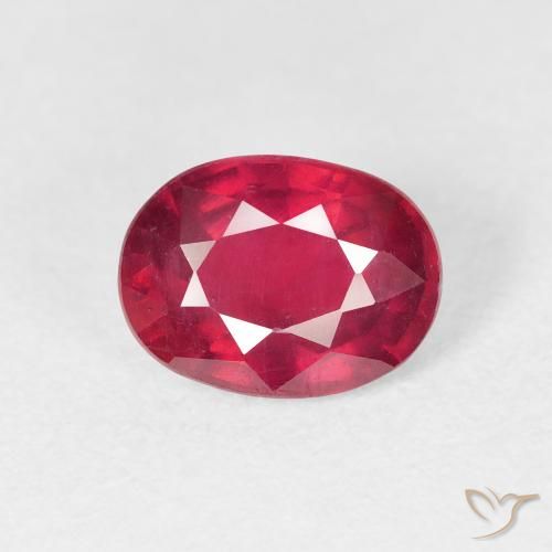 2.05ct Натуральный Глубокий малиновый Рубин, Овал, Чистота VS