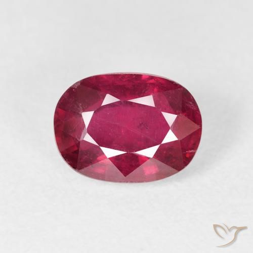 2.05ct Натуральный Кроваво красный Рубин, Овал, Чистота VS