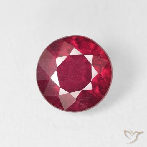 2.51ct Натуральный Кроваво красный Рубин, Круглый, VS-SI