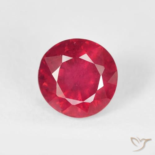 1.46ct Натуральный Средний красный Рубин, Круглый, Чистота VS
