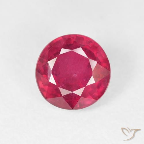 1.44ct Натуральный Средний красный Рубин, Круглый, Чистота VS