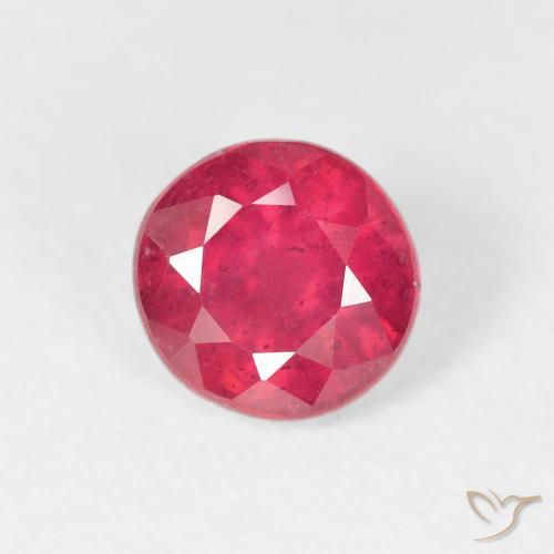 1.26ct Натуральный Средний красный Рубин, Круглый, Чистота VS
