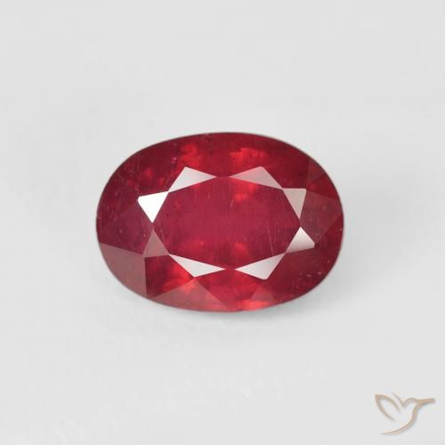 2.25ct Натуральный Глубокий малиновый Рубин, Овал, Чистота VS