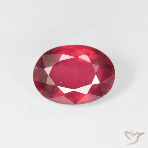 1.88ct Натуральный Глубокий малиновый Рубин, Овал, Чистота VS