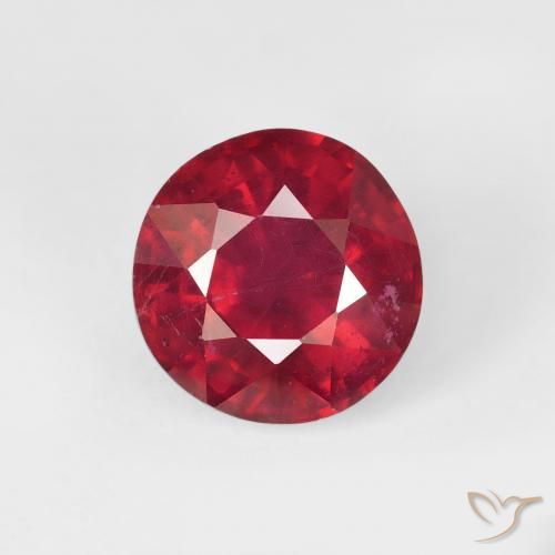 3.50ct Натуральный Глубокий малиновый Рубин, Круглый, VS-SI