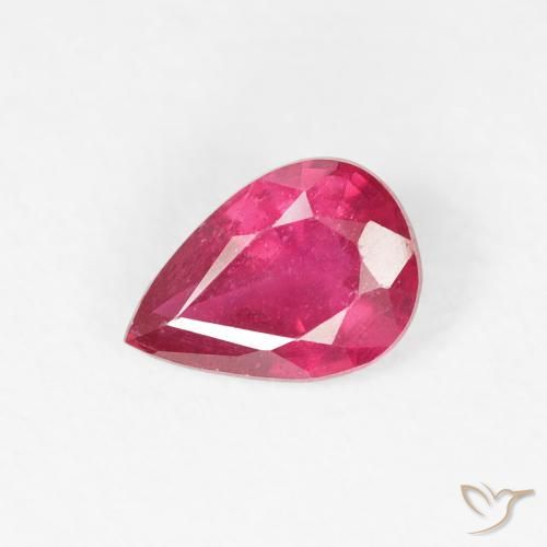 0.83ct Натуральный Красновато-розовый Рубин, Форма груши, VS-SI
