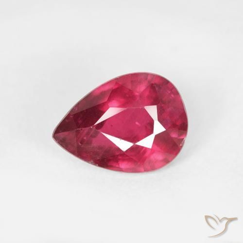 1.04ct Натуральный Розовато-красный Рубин, Форма груши, VS-SI