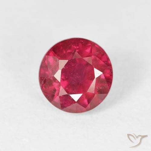 1.45ct Натуральный Средний красный Рубин, Круглый, VS-SI