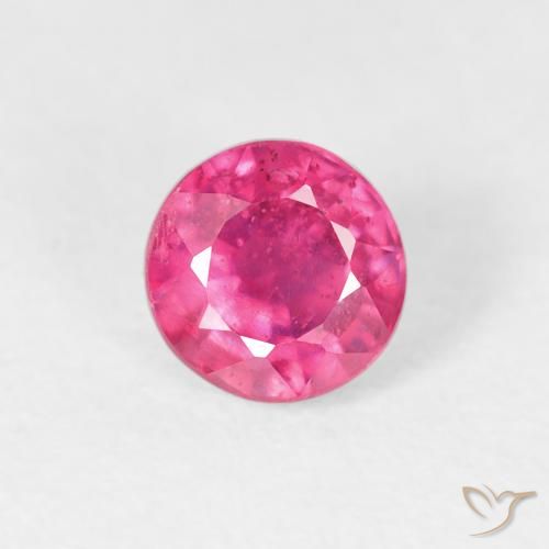 0.87ct Натуральный Средний розовый Рубин, Круглый, Чистота VS