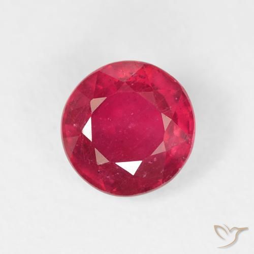 1.20ct Натуральный Средний красный Рубин, Круглый, Чистота VS