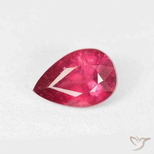 0.94ct Натуральный Глубокий малиновый Рубин, Форма груши, VS-SI