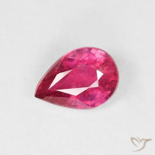 0.49ct Натуральный Светло-красный Рубин, Форма груши, VS-SI