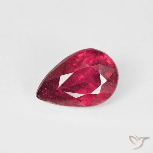 0.51ct Натуральный Глубокий малиновый Рубин, Форма груши, VS-SI