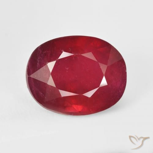 12.89ct Натуральный Джем Красный Рубин, Овал, Чистота VS