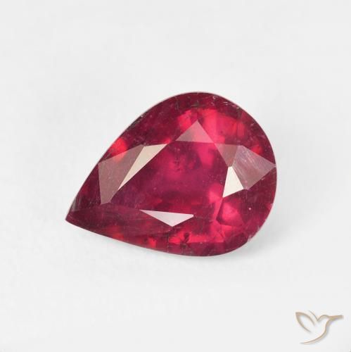 2.52ct Натуральный Розовато-красный Рубин, Форма груши, Чистота VS