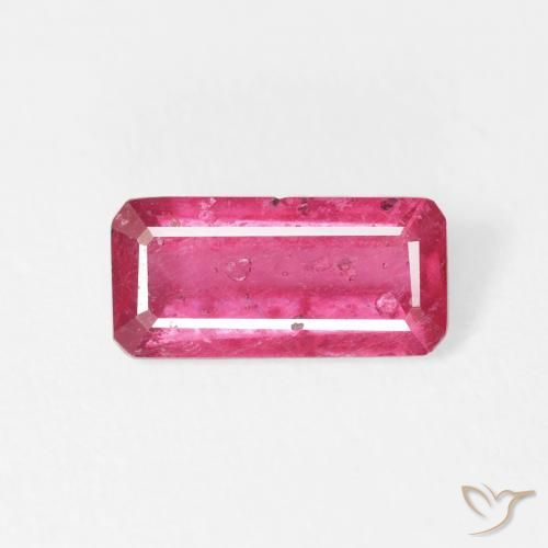 1.91ct Натуральный Светло-красный Рубин, Изумрудная огранка, VS-SI