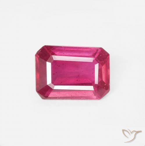 1.16ct Натуральный Светло-красный Рубин, Изумрудная огранка, Чистота VS