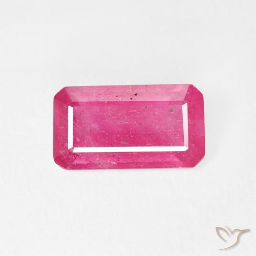 2.69ct Натуральный Розовато-красный Рубин, Изумрудная огранка, Чистота VS