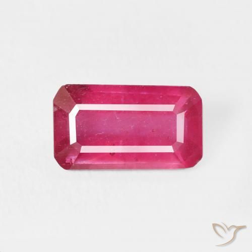 2.38ct Натуральный Светло-красный Рубин, Изумрудная огранка, Чистота VS