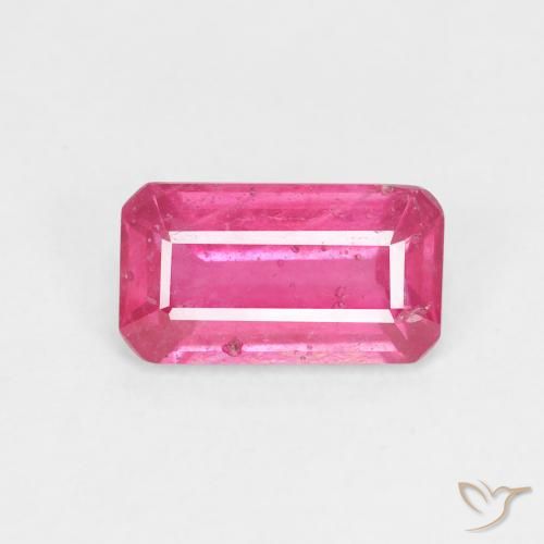 1.94ct Натуральный Темно-пурпурный Рубин, Изумрудная огранка, VS-SI