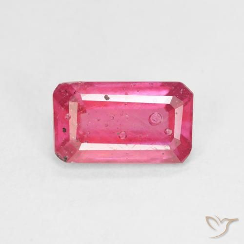 2.66ct Натуральный Пурпурный розовый Рубин, Изумрудная огранка, VS-SI