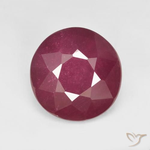 5.71ct Натуральный Красное вино Рубин, Круглый, Чистота VS