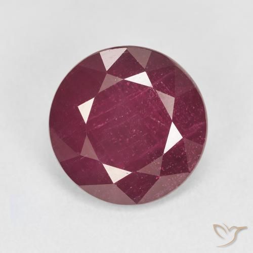 6.24ct Натуральный Красное вино Рубин, Круглый, Чистота VS