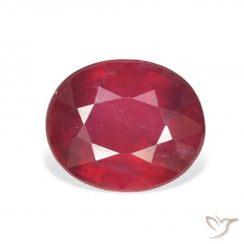 5.00ct Натуральный Джем Красный Рубин, Овал, Чистота VS