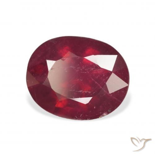 5.00ct Натуральный Кроваво красный Рубин, Овал, Чистота VS