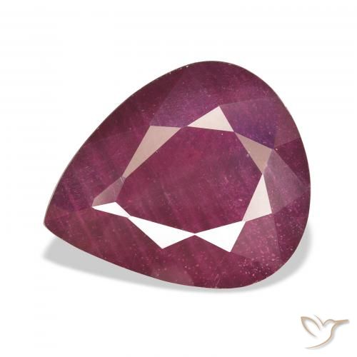 16.24ct Натуральный Красное вино Рубин, Форма груши, Чистота VS